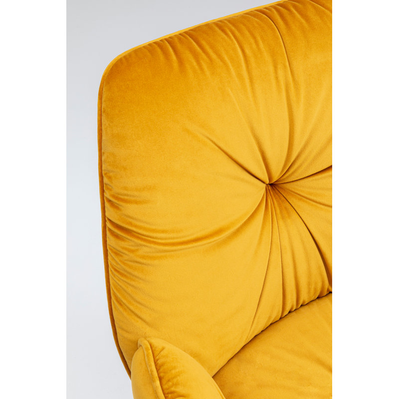 Swivel chair with armrests Mila, Yellow