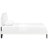 Laura Vinyl Platform Bed with Round Splayed Legs-952964317-952964306