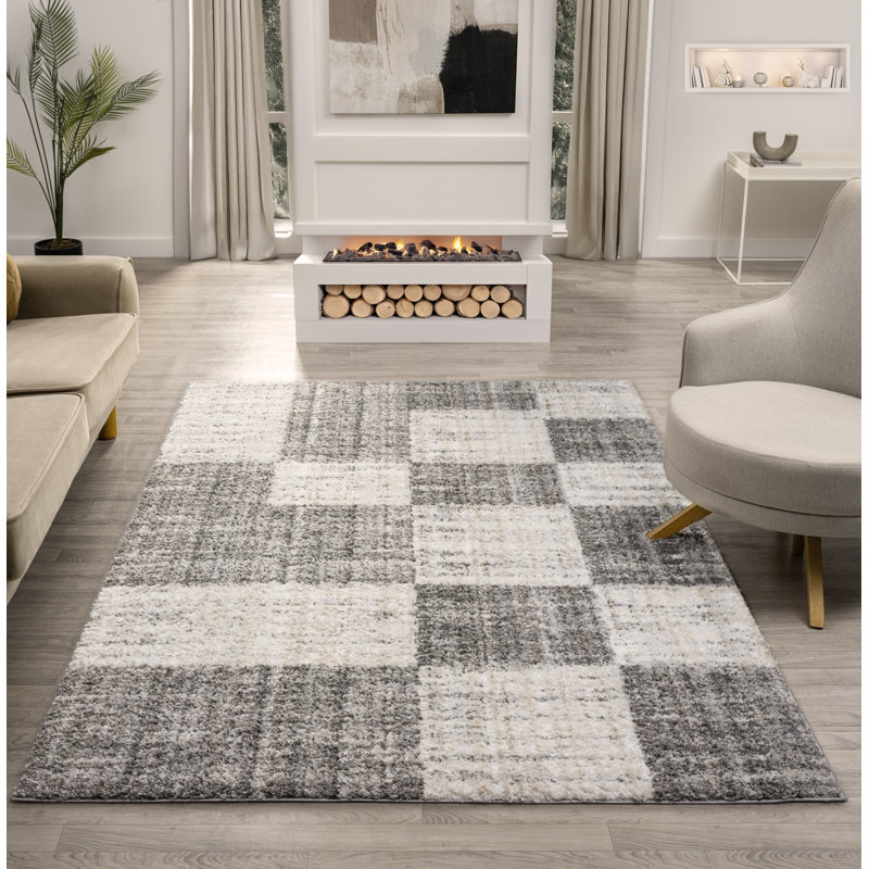 United Weavers Tibet Lhasa Ultra Soft Shag Grey Area Rug, 5'3" x 7'2"