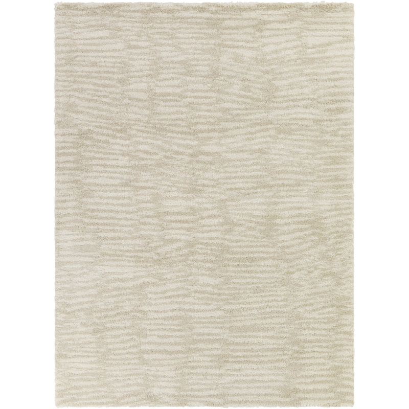 Beaudry Cream/Beige Organic Modern Area Rug, Rectangle 7'10" x 10'