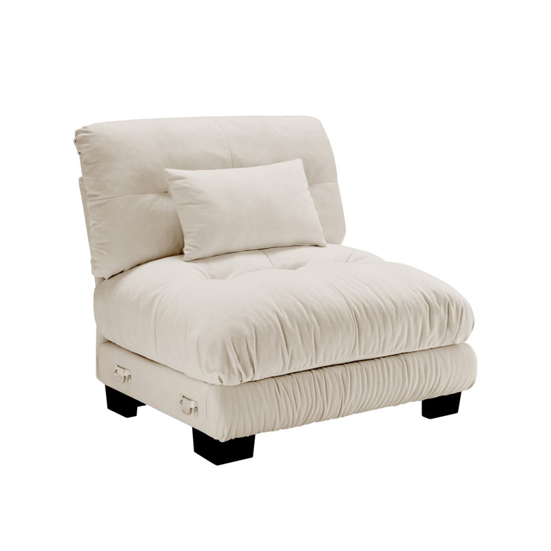 27 canapés sans accoudoirs avec 1 coussin, Chenille beige