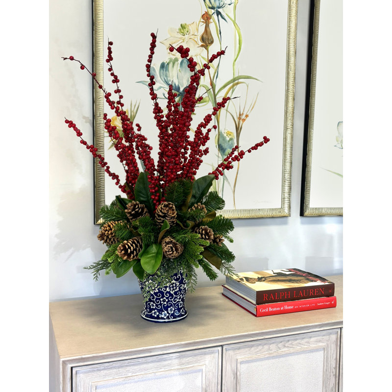 Evergreen Arrangement in Vase