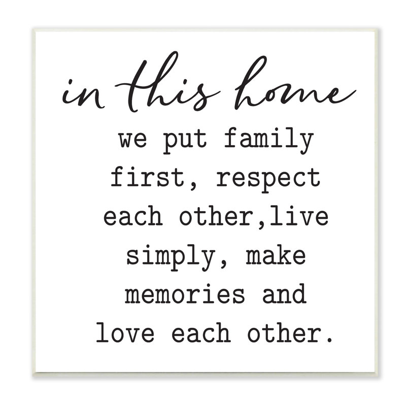 In This Home Touching Family Quote