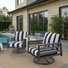 Ensemble de chaises d'extérieur pivotantes avec coussins Sunbrella