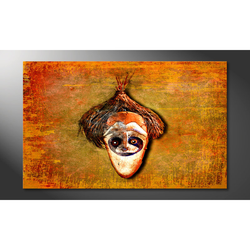 Block Head - Wrapped Canvas Print, 80cm H x 100cm W, 100% cotton canvas