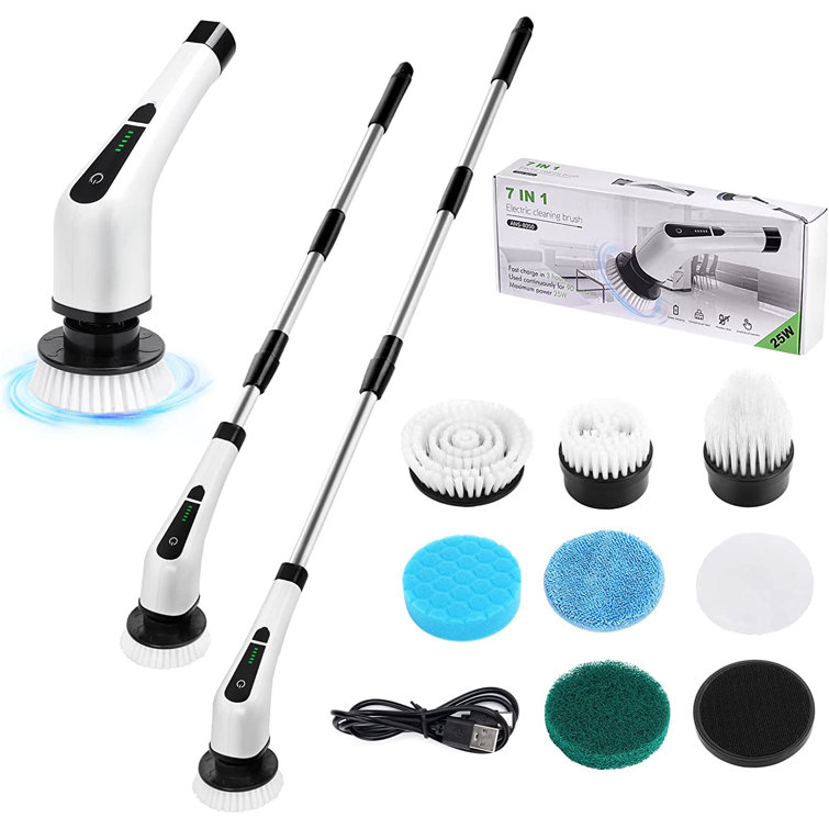 Wholesale ANS-8050 7-in-1 2 Speeds Electric Spin Scrubber Handheld