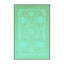 Tapis turquoise lavable à la machine Abstract 2607-1589811857