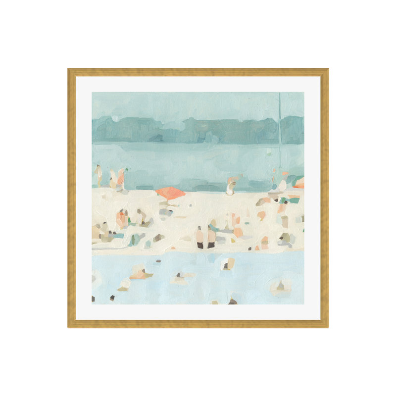 Sea Glass Sandbar II by Emma Scarvey, 36"H x 36"W, Gold