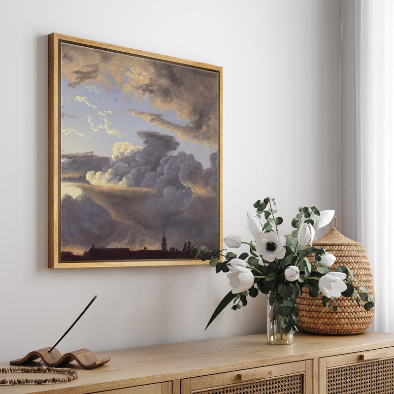 «Purple Cloud In The Sky Scenery Nature Landscape Rustic Vintage Zen Wall Art», reproduction d'art sur toile, Toile naturelle