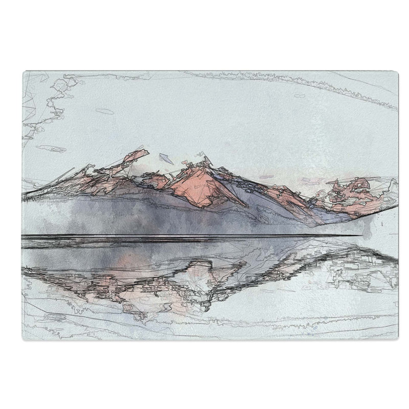 Glass Mountain Sunshine in Canada in Abstract Chopping Board, 39 cm W x 28.5 cm L