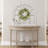 32 Inch Distressed White Wood Arched Window Frame Wall Decor, Handmade Rustic Window Pane