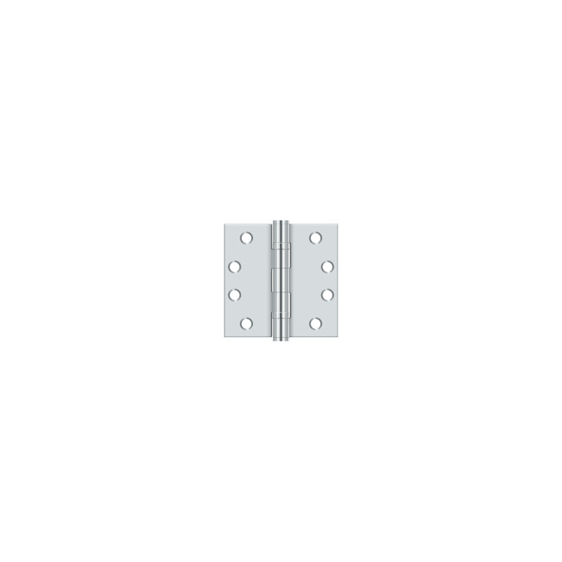 Steel Surface Mount Hinge, Polished Chrome