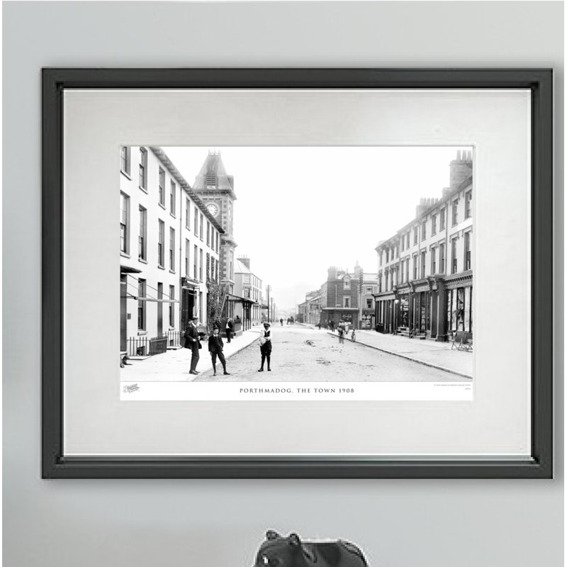 Porthmadog, The Town 1908 by Francis Frith - Single Picture Frame Print, 60cm H x 80cm W x 2.3cm D