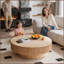 Table basse ronde en MDF avec rangement-826649740-826649741