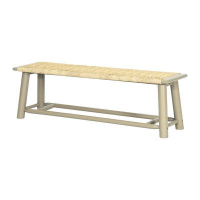 59 Inch Indoor And Covered Outdoor Bench, Modern Style, Seating, Solid Wood Legs, To Mild Design, Frame, Easy Clean Surface