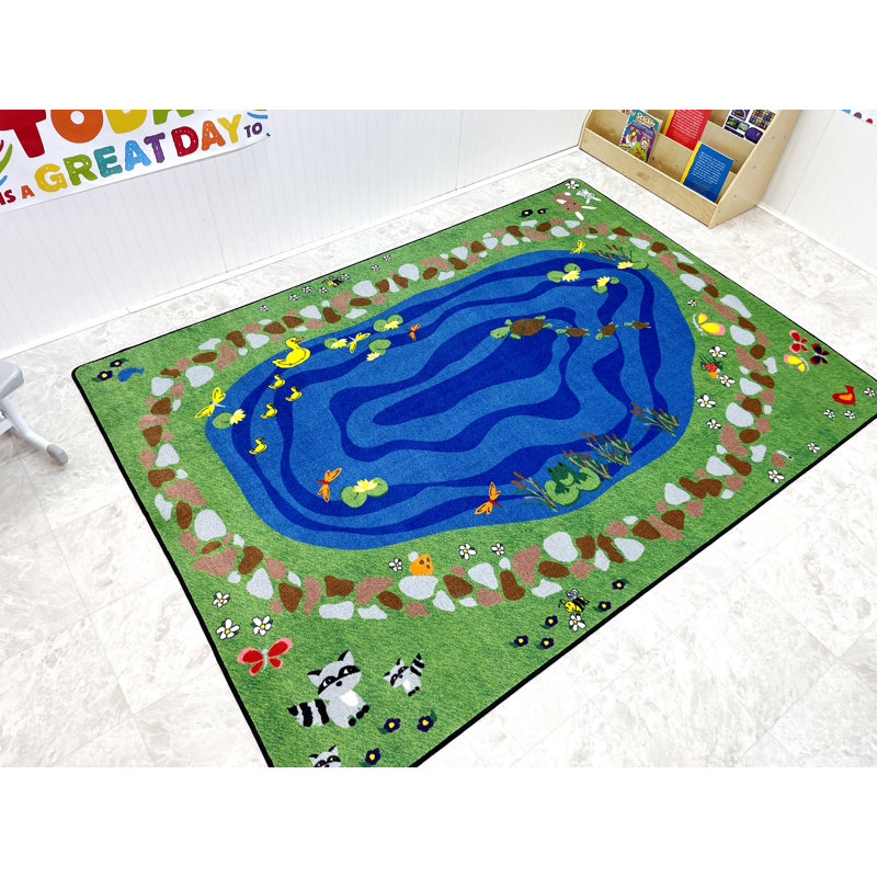 KidCarpet Nature All Around Us Daycare Rug, 7'6" x 12' Rectangle Children's Fun Area Nursery Rugs | Kids Rug for Playroom | Educational Area Rug for Kids Bedroom Living Room Classroom