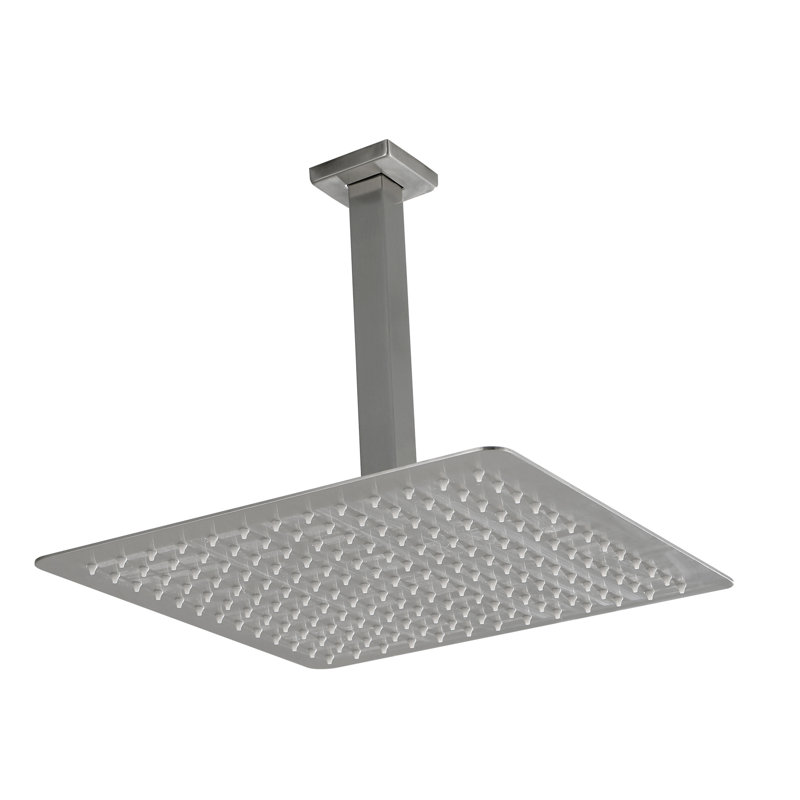 1-Spray Patterns With 2.5 GPM 9.84 In. Ceiling Mount Fixed Shower Head In Brushed Nickel