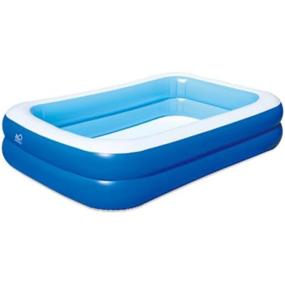 Inflatable 103-In X 69-In X 22-In Deep Rectangular Family Pool With Cover