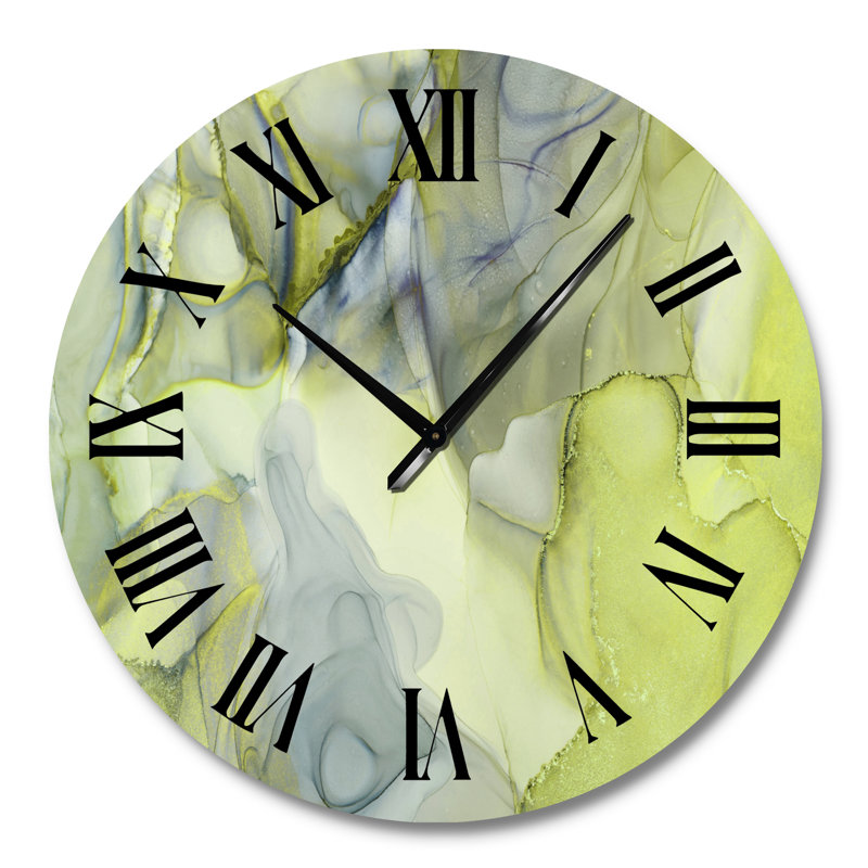 Horloge murale Tender, Grand, Jaune / Noir
