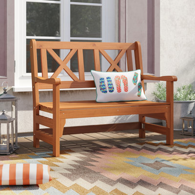 Bradon Solid Wood Pine Outdoor Bench