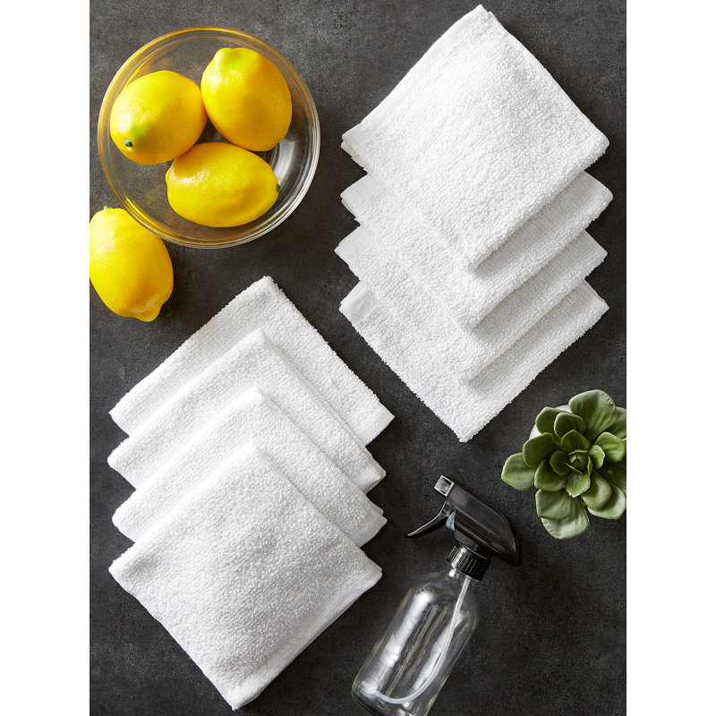 Linge à vaisselle blanc Aesha Barmop