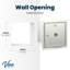 13.2'' W 12.7'' H Recessed Hospital Secure Biopsy and Sample Transfer Specimen Pass-Thru Cabinet