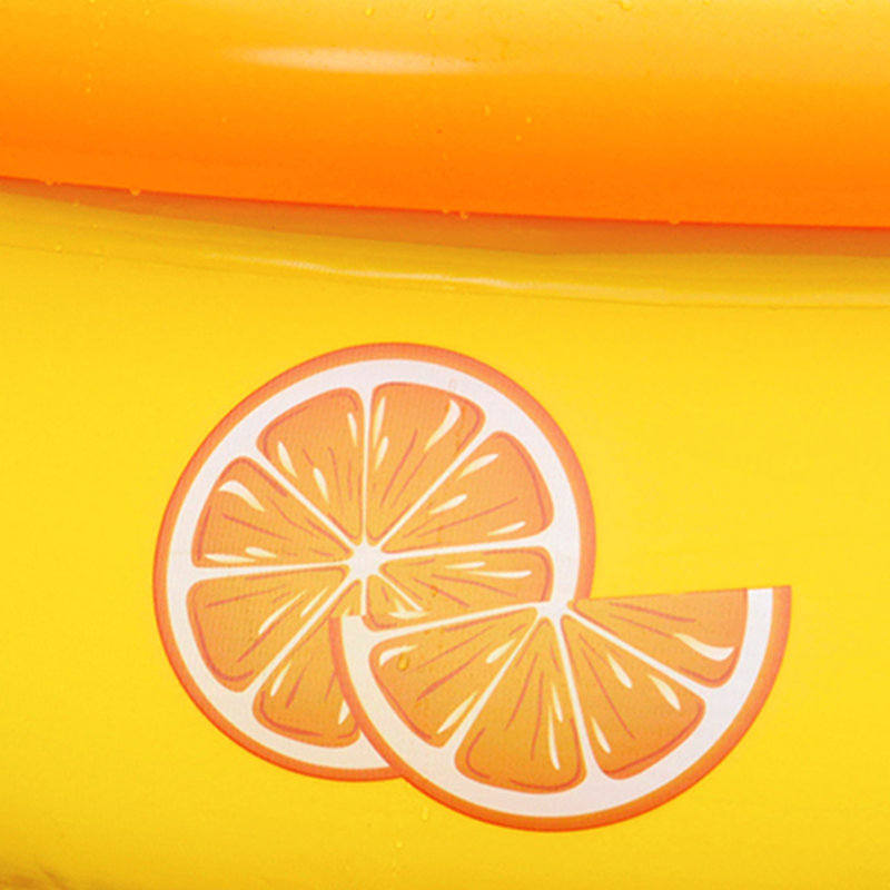 JLeisure 5' x 16.5" 3D Pineapple Inflatable Outdoor Kiddie Splash Swimming Pool, Yellow/Orange