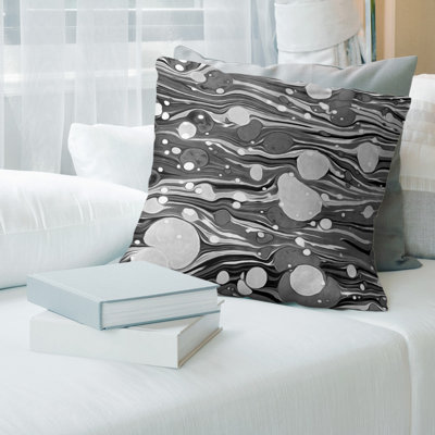 Coussin décoratif en lin tourbillons