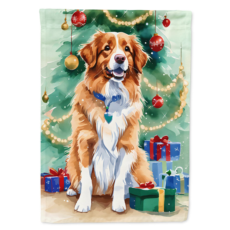 Polyester double face Noël, H 15,5 po x l 11,25 po
