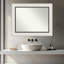 Ellie Silver Black Non-Beveled Framed Bathroom Wall Mirror-118340303-121081202