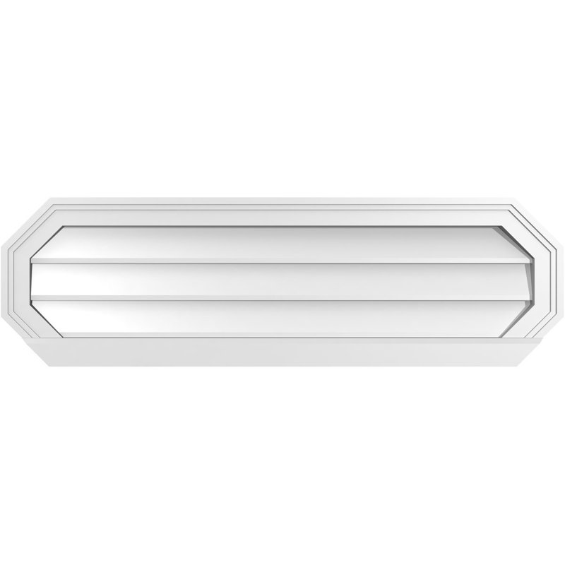 Évent horizontal gondole allongé en surface octogonal Signature, H 12 po x l 40 po x P 2 po