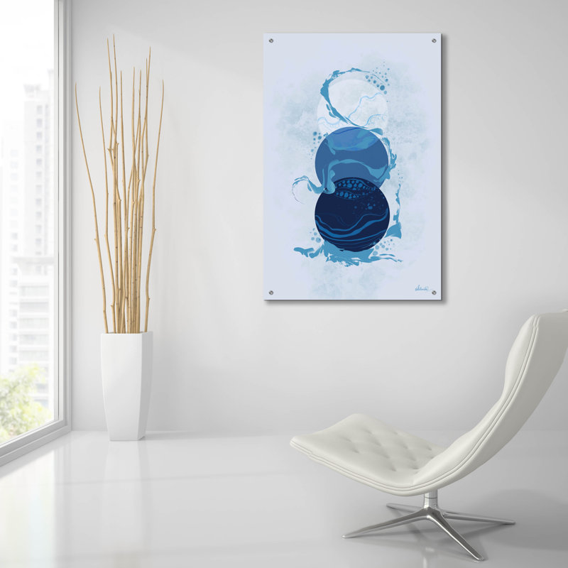 Art mural en verre Ivy Bronx «Catch» par Bronwyn Baker, H 36 po x l 24 po x P 0,2 po