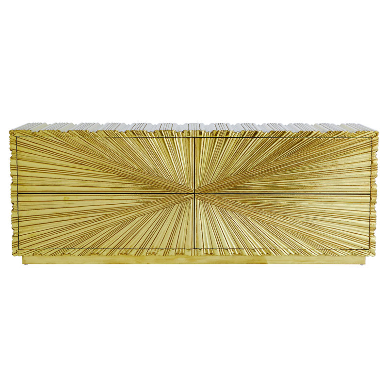 Linenfold Cabinet, Brass