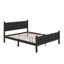 Structure de lit à panneau plat de style campagnard style Shaker minimaliste, comprenant une tête et un pied de lit-128969521