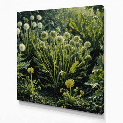 Vegetables Cats Ear Green Canvas Wall Art