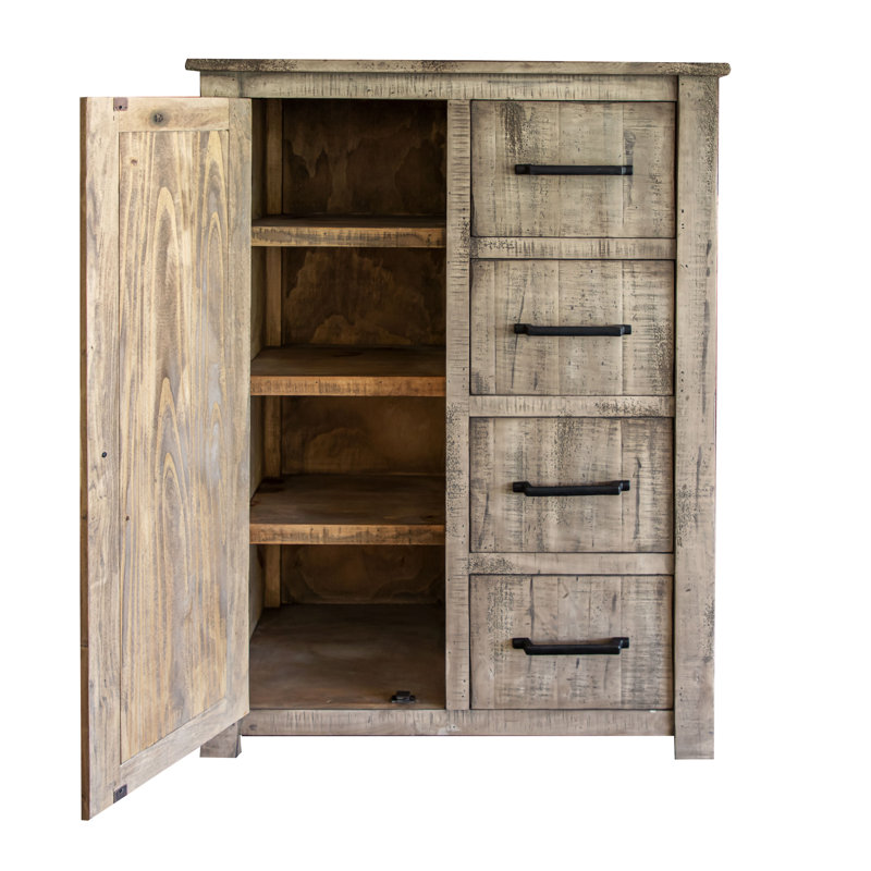 Commode 4 tiroirs 1 porte Cozumel