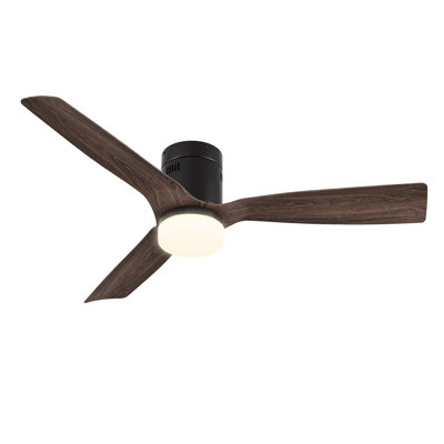 Striver Smart Flush Mount Ceiling Fan with Remote Control and Light Kit Included
