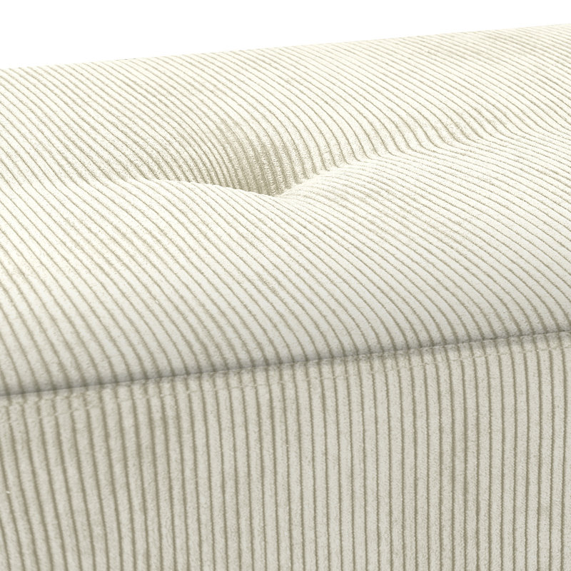 Banc rembourré 39,4 po Velours côtelé, Beige