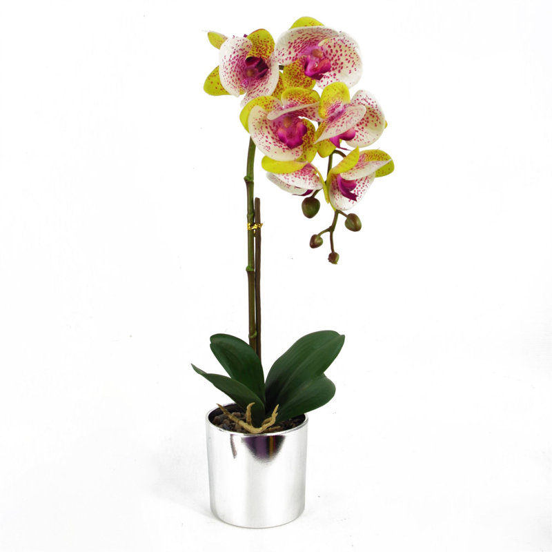 46cm Faux Plant in Pot Liner, Pink