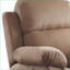 Fauteuils inclinables avec poignée à loquet externe, mousse à mémoire de forme et amp; Accoudoirs coussinés | Noyer brun | Bois + microfibre