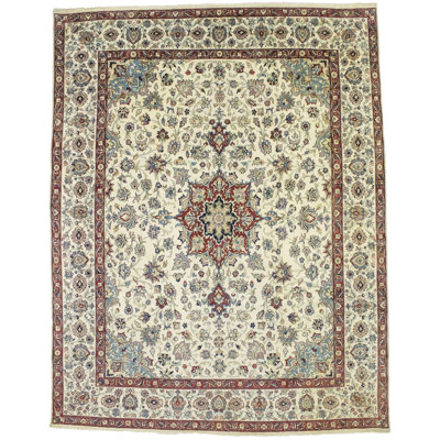 Tapis oriental crème unique 9 x 12 One-of-a-Kind