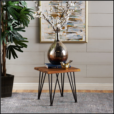 Table d'appoint en bois et métal ZION