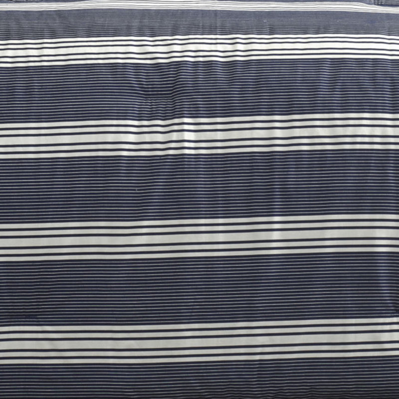 Ensemble d'édredon réversible en coton Nautica Craver, Édredon double / grand + 2 taies décoratives sta, Bleu marine