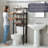 Rundell 64" Height Rustic Industrial Solid Wood and Metal Over The Toilet 4 Tiered Bath Storage