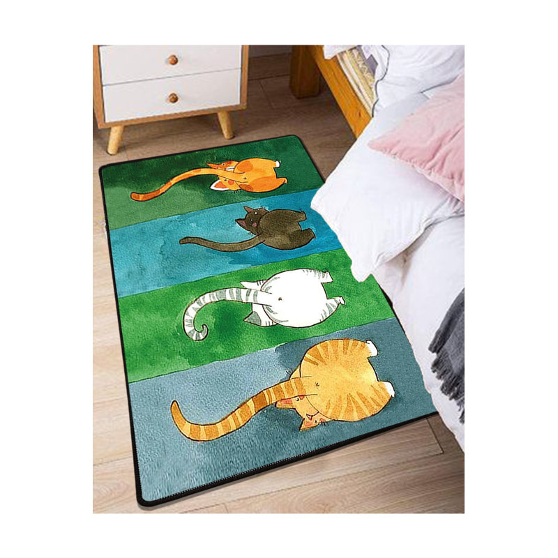 Stylish Area Rug (3.3 x 5.2 ft), 100% Polyester, Digital Print | Soft Pile Height: 0.2 in, Non-Slip Underside, Durable & Washable | Perfect for Living Room, Bedroom, or Office | Easy to Maintain, Machine Washable