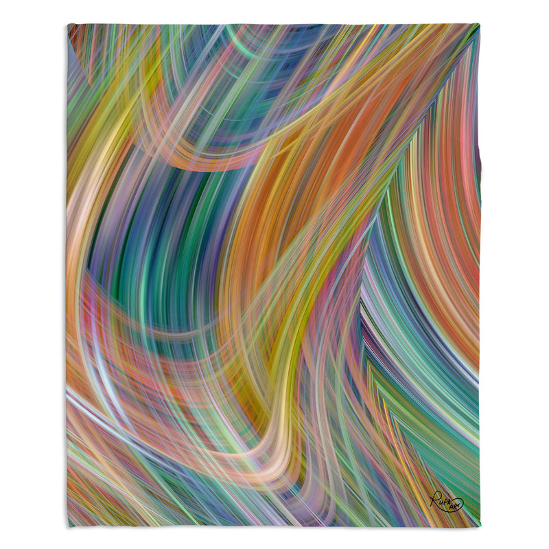 Hand Woven Throw Blanket, 68" W x 80" L