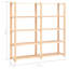 Knowles 170cm H x 170cm W Solid Wood Etagere Bookcase