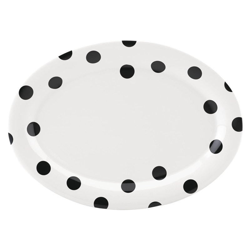 Deco Dot Stoneware Platter