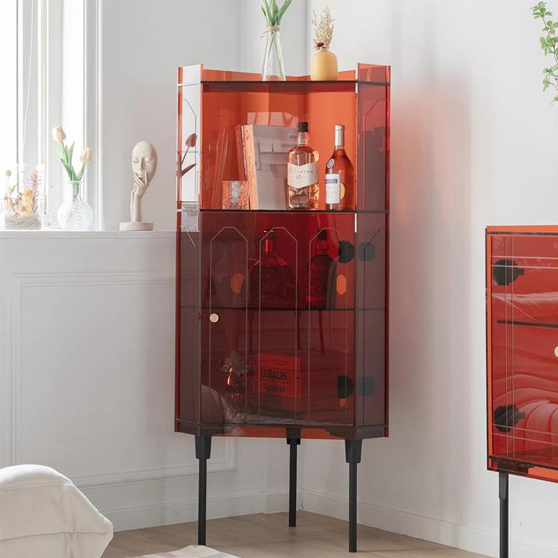 Armoire décorative en acrylique, Brun ambré