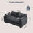 Modern Corduroy Upholstered Loveseat Sofa with 2 Armrest Cushions for Living Room, Apartment, Bedroom & Study